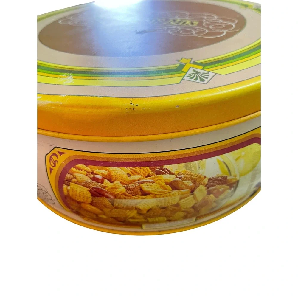 1980 Chex Party Mix‎ Tin Canister Collectible Retro Kitchen Decor